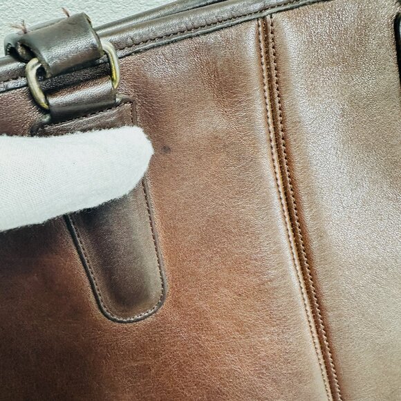 Rare Vintage Coach Marketing Tote 9580 in Mahogany Leather, NYC made 1977 in EVC - Picture 11 of 13